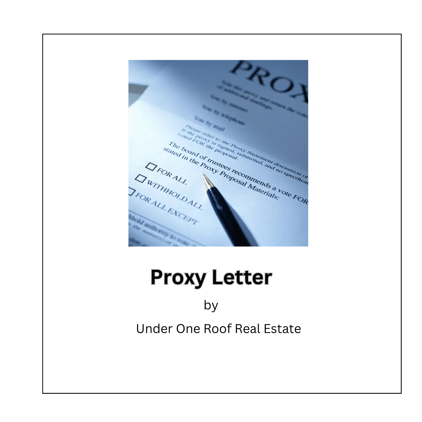 Proxy Letter